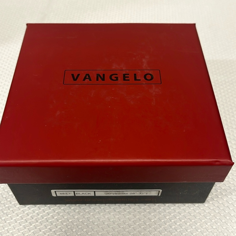 VANGELO Men Classic Dress Belt Black multiple sizes.